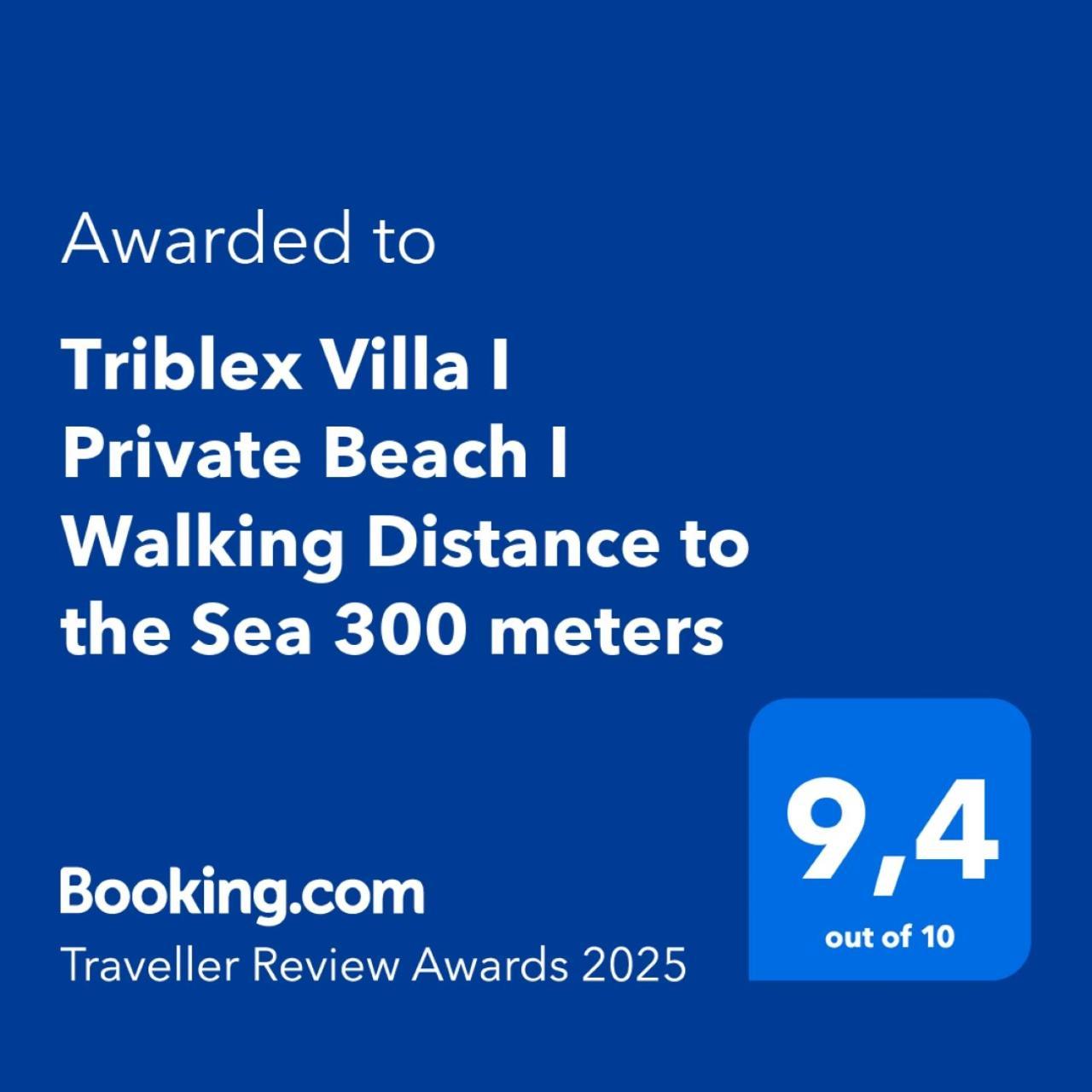 Triblex Villa I Private Beach I Walking Distance To The Sea 300 Meters Side Exterior photo